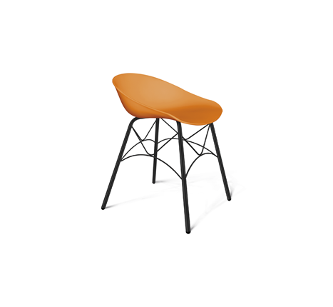 Кухонный стул SHT-ST19/S107 (оранжевый/черный муар) в Нижнем Новгороде - изображение
