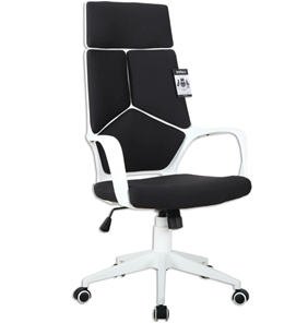 Кресло компьютерное Brabix Premium Prime EX-515 (пластик белый, ткань, черное) 531812 в Нижнем Новгороде - предосмотр