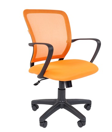 Кресло офисное CHAIRMAN 698 black TW, ткань, цвет оранжевый в Нижнем Новгороде - изображение