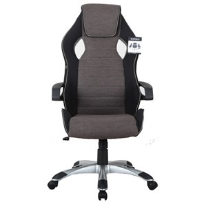 Кресло офисное Brabix Techno GM-002 (ткань, черное/серое, вставки белые) в Нижнем Новгороде - предосмотр