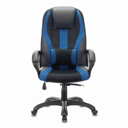 Компьютерное кресло Brabix Premium Rapid GM-102 (экокожа/ткань, черное/синее) в Нижнем Новгороде - изображение
