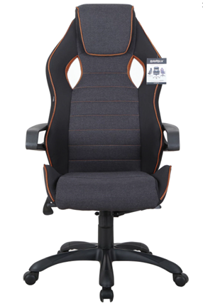 Компьютерное кресло Brabix Techno Pro GM-003 (ткань, черное/серое, вставки оранжевые) в Нижнем Новгороде - изображение