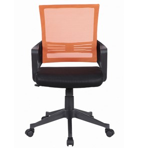Кресло компьютерное Brabix Balance MG-320 (с подлокотниками, комбинированное черное/оранжевое) в Нижнем Новгороде - предосмотр