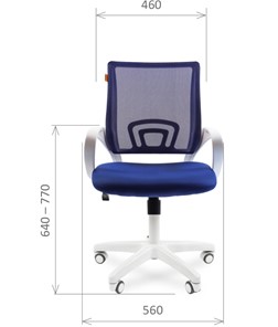 Компьютерное кресло CHAIRMAN 696 white, ткань, цвет синий в Нижнем Новгороде - предосмотр 1