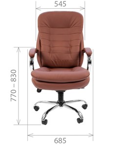 Офисное кресло CHAIRMAN 795 экокожа, цвет коричневый в Нижнем Новгороде - предосмотр 1