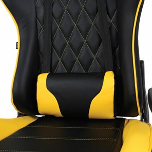Кресло компьютерное Brabix GT Master GM-110 (две подушки, экокожа, черное/желтое) в Нижнем Новгороде - предосмотр 7
