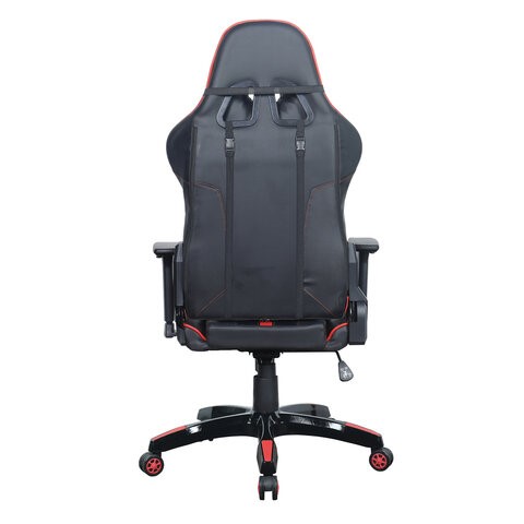 Офисное кресло Brabix GT Carbon GM-120 (две подушки, экокожа, черное/красное) 531931 в Нижнем Новгороде - изображение 3