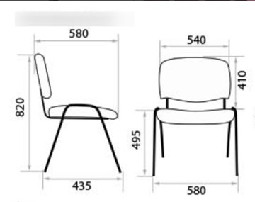Офисный стул ISO  W BLACK V4 кожзам в Нижнем Новгороде - предосмотр 1