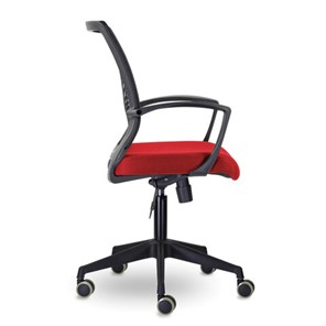Кресло офисное Brabix Wings MG-309 (пластик черный, сетка, черное/красное) 532014 в Нижнем Новгороде - предосмотр 1