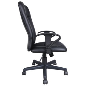 Офисное кресло Brabix Optima MG-370 (с подлокотниками, экокожа/ткань, черное) 531580 в Нижнем Новгороде - предосмотр 1