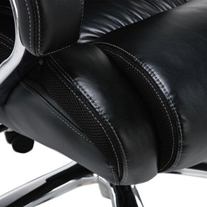 Кресло Brabix Premium Status HD-003 (рециклированная кожа, хром, черное) 531821 в Нижнем Новгороде - предосмотр 9