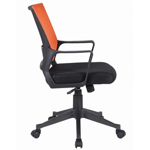Кресло компьютерное Brabix Balance MG-320 (с подлокотниками, комбинированное черное/оранжевое) в Нижнем Новгороде - предосмотр 1