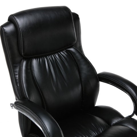 Кресло Brabix Premium Status HD-003 (рециклированная кожа, хром, черное) 531821 в Нижнем Новгороде - изображение 4
