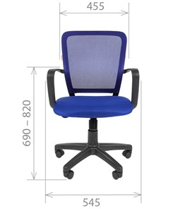 Офисное кресло CHAIRMAN 698 black TW-05, ткань, цвет синий в Нижнем Новгороде - предосмотр 1
