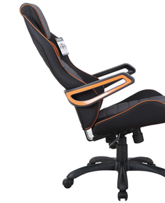 Компьютерное кресло Brabix Techno Pro GM-003 (ткань, черное/серое, вставки оранжевые) в Нижнем Новгороде - предосмотр 1