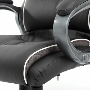 Офисное кресло Brabix Premium Strong HD-009 (экокожа черная, ткань серая) в Нижнем Новгороде - предосмотр 9