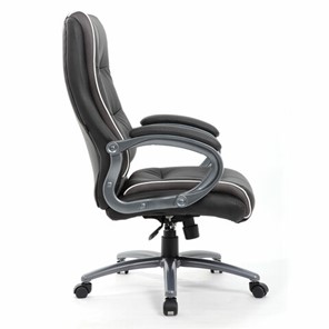 Офисное кресло Brabix Premium Strong HD-009 (экокожа черная, ткань серая) в Нижнем Новгороде - предосмотр 1