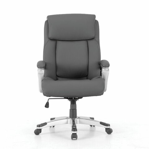 Офисное кресло Brabix Premium Level EX-527 (пружинный блок, рециклированная кожа, серое) 531937 в Нижнем Новгороде - изображение 4