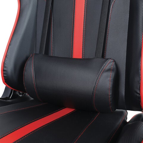 Офисное кресло Brabix GT Carbon GM-120 (две подушки, экокожа, черное/красное) 531931 в Нижнем Новгороде - изображение 7