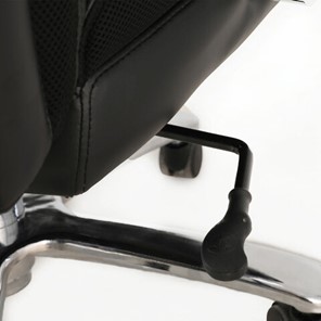 Кресло офисное Brabix Premium Bomer HD-007 (рециклированная кожа, хром, черное) 531939 в Нижнем Новгороде - предосмотр 5