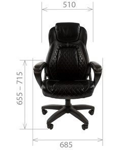 Офисное кресло CHAIRMAN 432, экокожа, цвет черный в Нижнем Новгороде - предосмотр 1