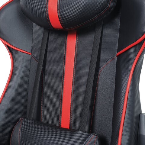 Офисное кресло Brabix GT Carbon GM-120 (две подушки, экокожа, черное/красное) 531931 в Нижнем Новгороде - изображение 6