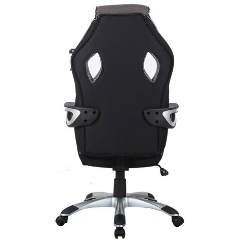 Кресло офисное Brabix Techno GM-002 (ткань, черное/серое, вставки белые) в Нижнем Новгороде - изображение 3