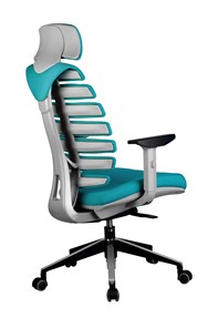 Кресло компьютерное Riva Chair SHARK (Лазурный/серый) в Нижнем Новгороде - предосмотр 3