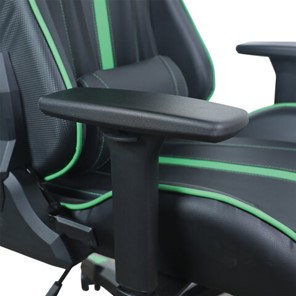 Кресло компьютерное Brabix GT Carbon GM-120 (две подушки, экокожа, черное/зеленое) в Нижнем Новгороде - предосмотр 9