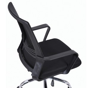 Компьютерное кресло Brabix Daily MG-317 (с подлокотниками, хром, черное) 531833 в Нижнем Новгороде - предосмотр 7
