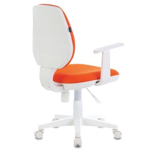 Кресло офисное Brabix Fancy MG-201W (с подлокотниками, пластик белый, оранжевое) в Нижнем Новгороде - предосмотр 2