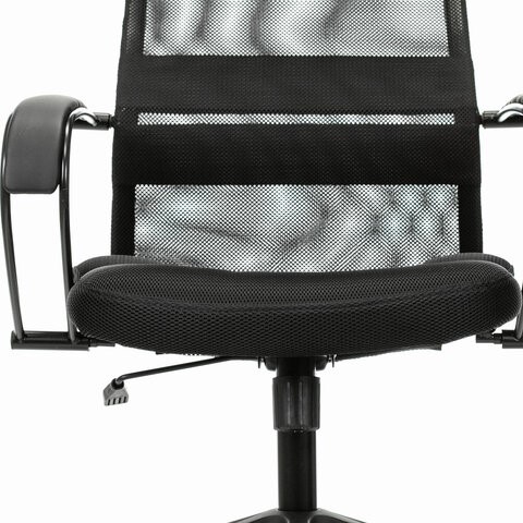 Кресло Brabix Premium Stalker EX-608 PL (ткань-сетка/кожзам, черное) 532090 в Нижнем Новгороде - изображение 10