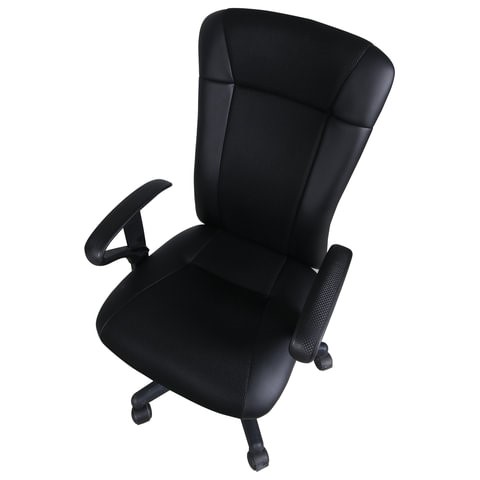 Офисное кресло Brabix Optima MG-370 (с подлокотниками, экокожа/ткань, черное) 531580 в Нижнем Новгороде - изображение 3