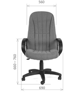 Кресло офисное CHAIRMAN 685, ткань TW 12, цвет серый в Нижнем Новгороде - предосмотр 1