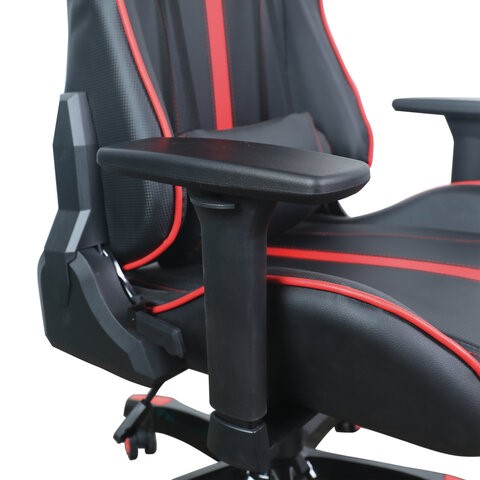 Офисное кресло Brabix GT Carbon GM-120 (две подушки, экокожа, черное/красное) 531931 в Нижнем Новгороде - изображение 10