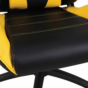 Кресло компьютерное Brabix GT Master GM-110 (две подушки, экокожа, черное/желтое) в Нижнем Новгороде - предосмотр 8