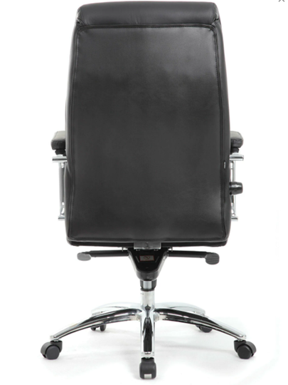 Офисное кресло из натуральной кожи BRABIX PREMIUM "Phaeton EX-502", хром, черное, 530882 в Нижнем Новгороде - изображение 3