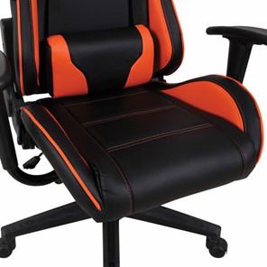 Компьютерное кресло Brabix GT Racer GM-100 (две подушки, экокожа, черное/оранжевое) в Нижнем Новгороде - предосмотр 8