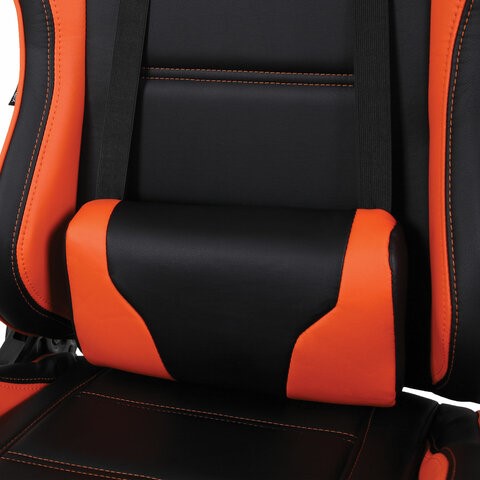 Компьютерное кресло Brabix GT Racer GM-100 (две подушки, экокожа, черное/оранжевое) в Нижнем Новгороде - изображение 7