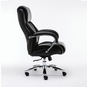 Кресло Brabix Premium Status HD-003 (рециклированная кожа, хром, черное) 531821 в Нижнем Новгороде - предосмотр 1