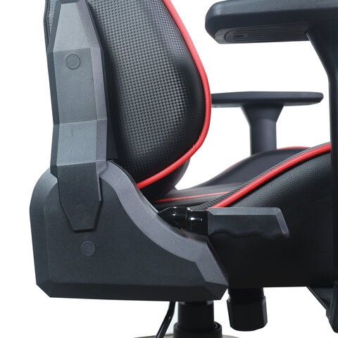 Офисное кресло Brabix GT Carbon GM-120 (две подушки, экокожа, черное/красное) 531931 в Нижнем Новгороде - изображение 12