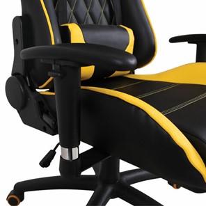 Кресло компьютерное Brabix GT Master GM-110 (две подушки, экокожа, черное/желтое) в Нижнем Новгороде - предосмотр 9