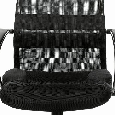 Кресло Brabix Premium Stalker EX-608 PL (ткань-сетка/кожзам, черное) 532090 в Нижнем Новгороде - изображение 6