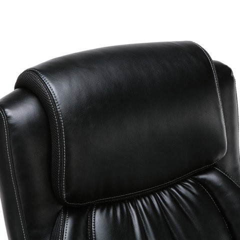 Кресло Brabix Premium Status HD-003 (рециклированная кожа, хром, черное) 531821 в Нижнем Новгороде - изображение 5