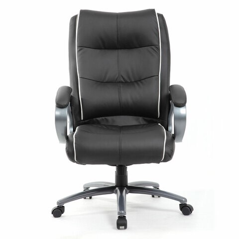 Офисное кресло Brabix Premium Strong HD-009 (экокожа черная, ткань серая) в Нижнем Новгороде - изображение 4