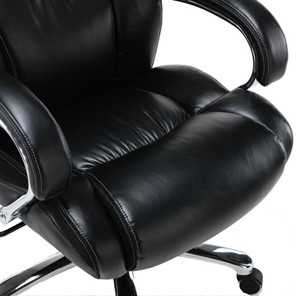 Кресло Brabix Premium Status HD-003 (рециклированная кожа, хром, черное) 531821 в Нижнем Новгороде - предосмотр 6