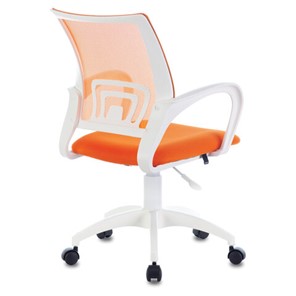 Компьютерное кресло Brabix Fly MG-396W (с подлокотниками, пластик белый, сетка, оранжевое) в Нижнем Новгороде - предосмотр 3