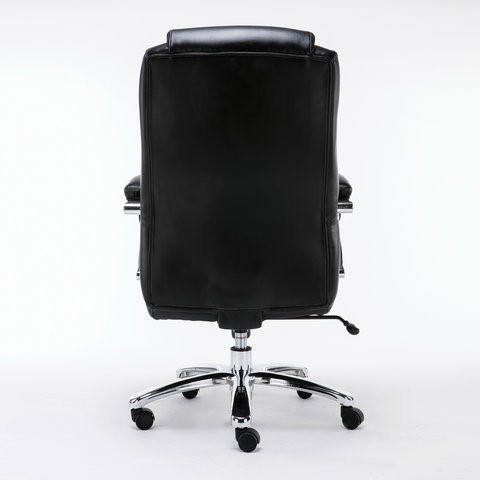 Кресло Brabix Premium Status HD-003 (рециклированная кожа, хром, черное) 531821 в Нижнем Новгороде - изображение 3
