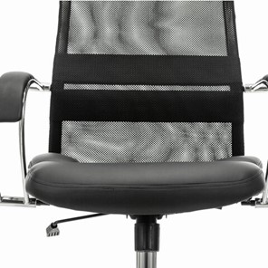 Кресло компьютерное Brabix Premium Stalker EX-608 CH (хром, ткань-сетка/кожзам, черное) в Нижнем Новгороде - предосмотр 7