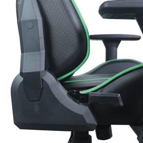 Кресло компьютерное Brabix GT Carbon GM-120 (две подушки, экокожа, черное/зеленое) в Нижнем Новгороде - предосмотр 11